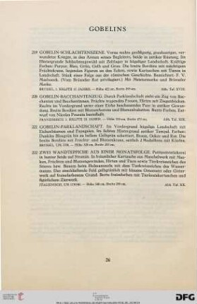 Gobelins (Nr. 219-222)