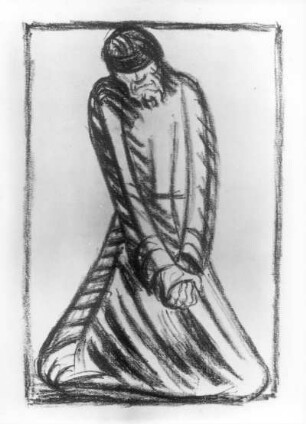 Der Blinde : Der Blinde. Lithografie; 157 x 106 mm (Bildfeld) (1918; E. Barlach)