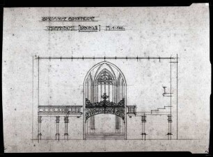 Evangelische Stadtkirche; Choransicht, Wettbewerb 1905