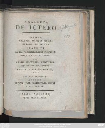 Analecta De Ictero