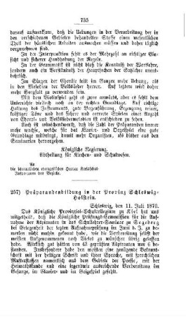 Präparandenbildung in der Provinz Schleswig-Holstein : [IV. Seminarien, Bildung der Lehrer und deren persönliche Verhältnisse]