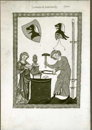 Manessische Handschrift 74 Hartmann von Starkenburg