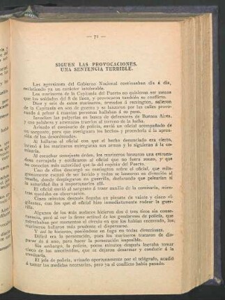 Siguen las provocaciones. : Una sentencia terrible.