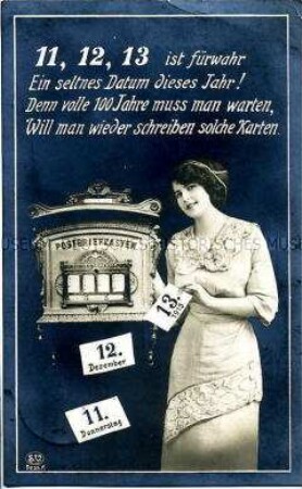 Grußkarte zum 11. November 1913