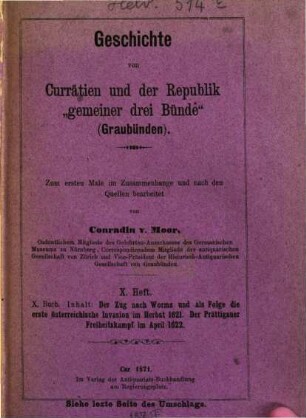 Geschichte von Currätien und der Republik "gemeiner drei Bünde" (Graubünden). 2,2