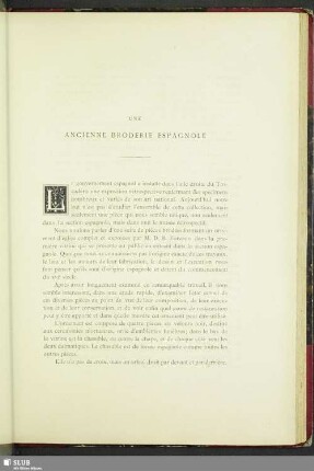 Une Ancienne Broderie Espagnole