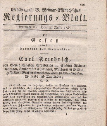 Nr. 10 : 14. Juny 1833