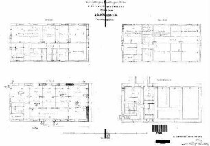 Lauchheim: Empfangsgebäude Verwaltungsgebäude Grundrisse UG,1.OG,2.OG,DG