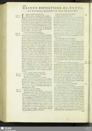 Brieve Espositione Di Tutte Le Favole, Raccolte Dal Medesimo