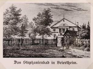 Ansichten Karlsruher Gebäude, Bauwerke und Denkmäler. Stephanienbad in Beiertheim