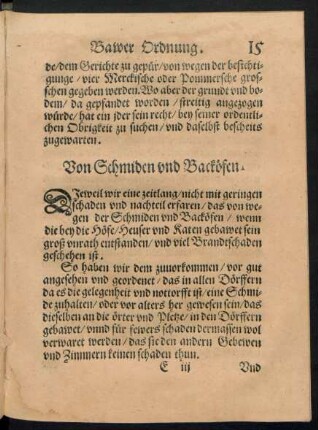 Von Schmiden und Backöfen.