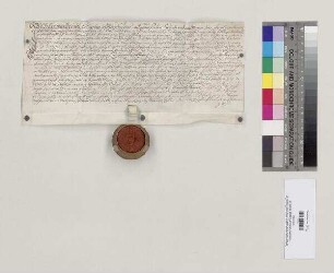 Thomas Prändl zu Dünzling (Tinzling) verkauft Erasmus Hueber sein Gereuth am Gruebholz. S: Hieronymus [II. Feury], Abt von St. Emmeram