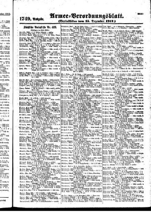 1749. Ausgabe. Samstag, 15. Dezember 1917