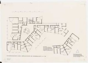 Siedlung Weinberg, Kassel: Grundriss Normalgeschoss der Wohnbebauung I 1:100