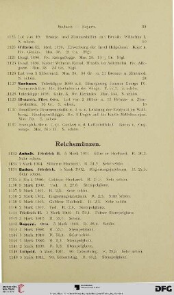 Reichsmünzen (Nr. 1132-1236)