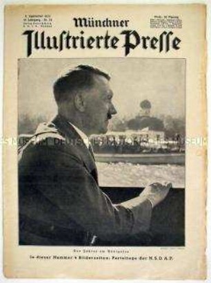 Wochenzeitschrift "Münchner Illustrierte Presse" u.a. zum bevorstehenden Reichsparteitag der NSDAP
