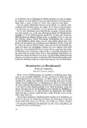 Grundlegendes zur Metallbauweise : Bericht und Besprechung