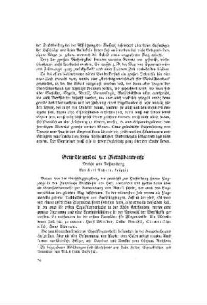 Grundlegendes zur Metallbauweise : Bericht und Besprechung