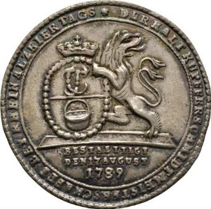 Medaille, 1789