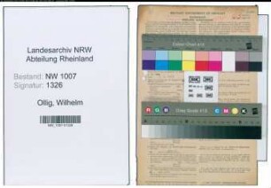 Entnazifizierung Wilhelm Ollig , geb. 29.10.1904 (Betriebsmeister)