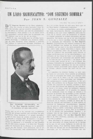 Un libro significativo: "Don Segundo Sombra"