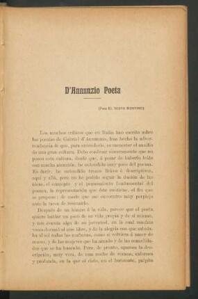 D'Annunzio poeta