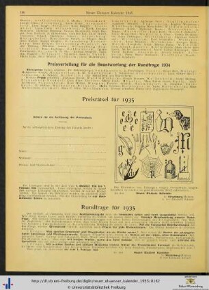 Rundfrage für 1935.