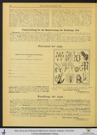 Rundfrage für 1935.