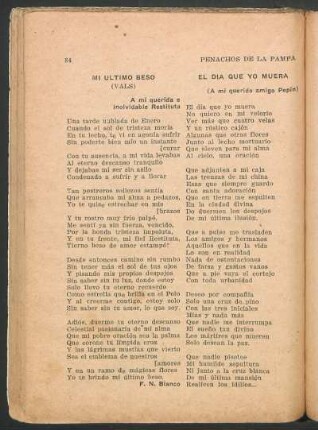 Mi último beso : (Vals). - A mi querida inolvidable Restituta