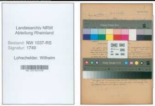 Entnazifizierung Wilhelm Lohschelder , geb. 20.02.1903 (Sportlehrer)