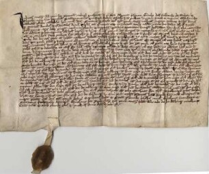 Eich: Litera venditionis qua Emerichus Federlenserc vendidit Capitulo ecclesie St. Pauli Wormatie redditus viginti maldrorum siliginis annuos et p...