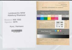 Entnazifizierung Hermann Kunz, geb. 05.10.1893 (Techn.dezernent)