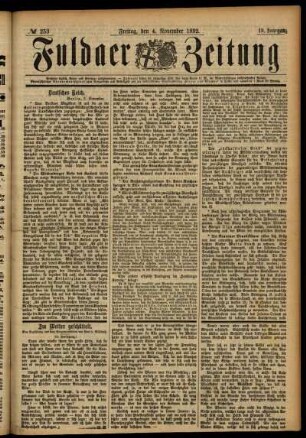 Ausgabe vom Freitag, den 04. November 1892.