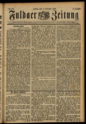 Ausgabe vom Freitag, den 04. November 1892.