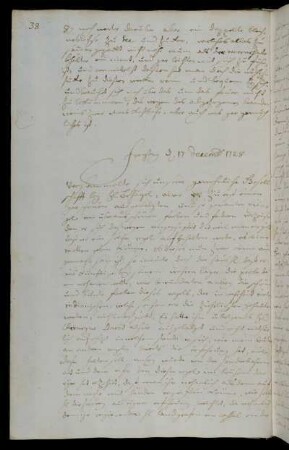 Freytag d. 17 decemb 1728