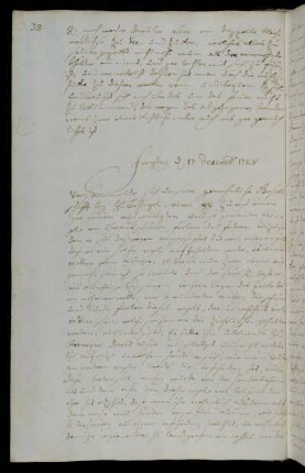 Freytag d. 17 decemb 1728