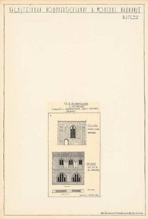 Backsteinbau Norddeutschlands und moderne Baukunst Baukategorien: Blatt 52: Sakralbau. Ansichten, Grundriss Zielenzig, Havelberg