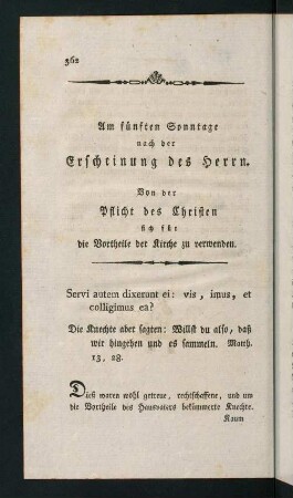 362-387, Am fünften Sonntage nach der Erscheinung des Herrn.