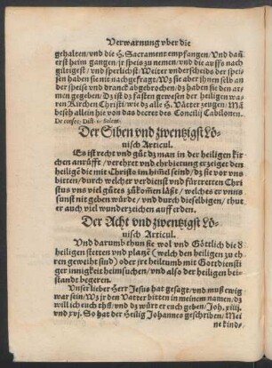 Der Siben und zwentzigst Lövisch Articul.