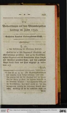 Sechsten Bandes Siebenzehntes Stuek.