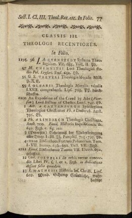 Classis III. Theologi recentiores.
