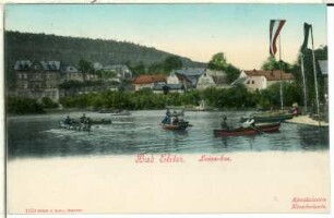 Bad Elster. Luisasee mit Ruderbooten