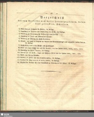 Verzeichniß der vom Verfasser noch herausgegebenen, besonders gedruckten, Schriften