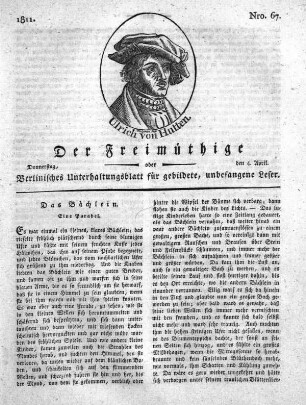 Nro. 67, Donnerstag, den 4. April 1811