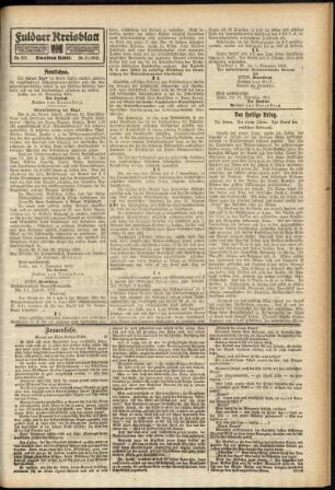 Zweite Ausgabe vom Mittwoch, den 24. November 1915.