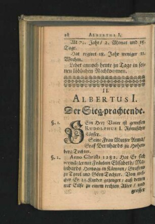II. Albertus I. Der Siegprachtende.