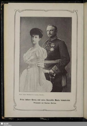 Prinz Johann Georg und seine Gemahlin Maria Immakulata