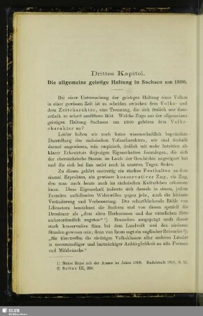 Drittes Kapitel. Die allgemeine geistige Haltung in Sachsen um 1800