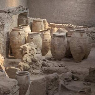 Thera = Santorini. In den Marinatos-Grabungen des Akrotírion. Spätminoisch I, um 1500 v. Chr.