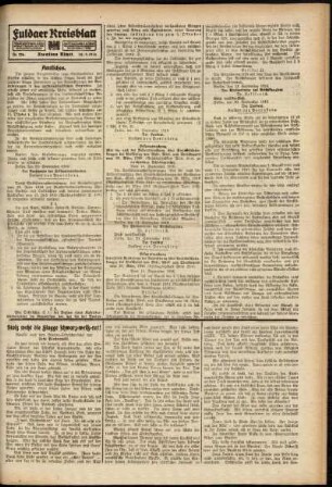 Zweite Ausgabe vom Samstag, den 30. September 1916.